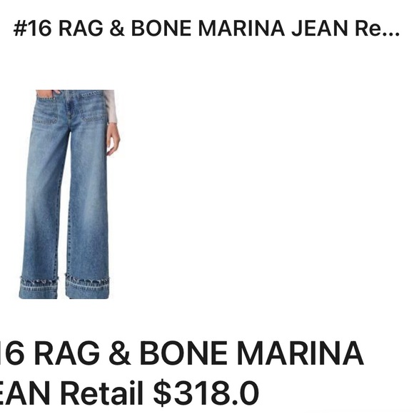 Rag & Bone Med Blue Denim Jeans - Picture 6 of 6